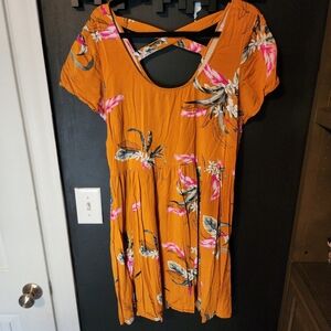 Yellow Floral Torrid Dress Size 2x